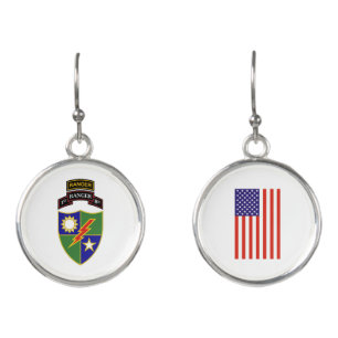 1st Battalion - 75th Ranger w/Tab Earrings