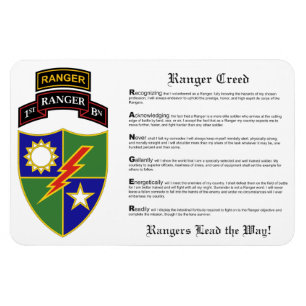 1st Battalion - 75th Ranger w/Tab Magnet 4x6