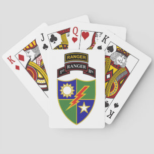 1st Battalion - 75th Ranger w/Tab Playing Cards