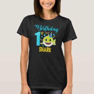 1st birsthday boy Shark Baby T-Shirt