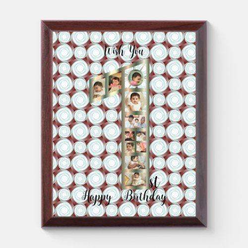 1st Birth Day Baby Photo Collage Gift creative Award Plaque