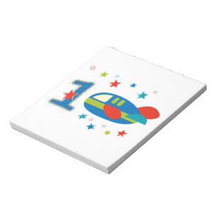 1st Birthday Airplane Notepad