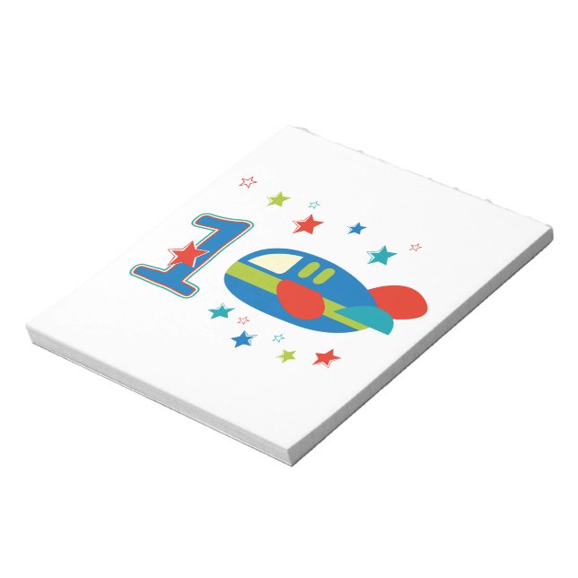1st Birthday Airplane Notepad (Rotated)