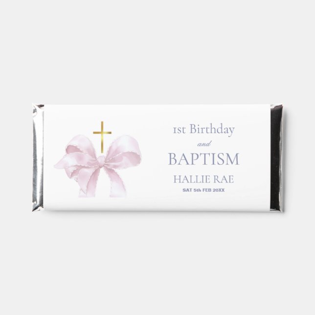 1st Birthday and Baptism Candy Favors Hershey Bar Favors (Front)