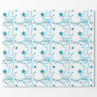 White baby foot - It's a boy baby Wrapping Paper, Zazzle