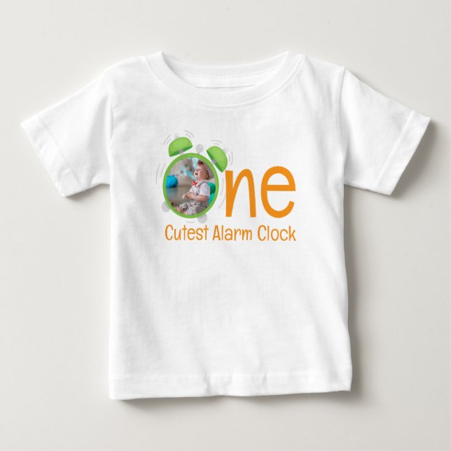 1ST BIRTHDAY BABY CLOTHES CUSTOM PHOTO BABY T-Shirt (Front)