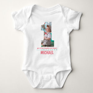 1ST BIRTHDAY BABY CLOTHES CUSTOM PHOTO BODYSUIT
