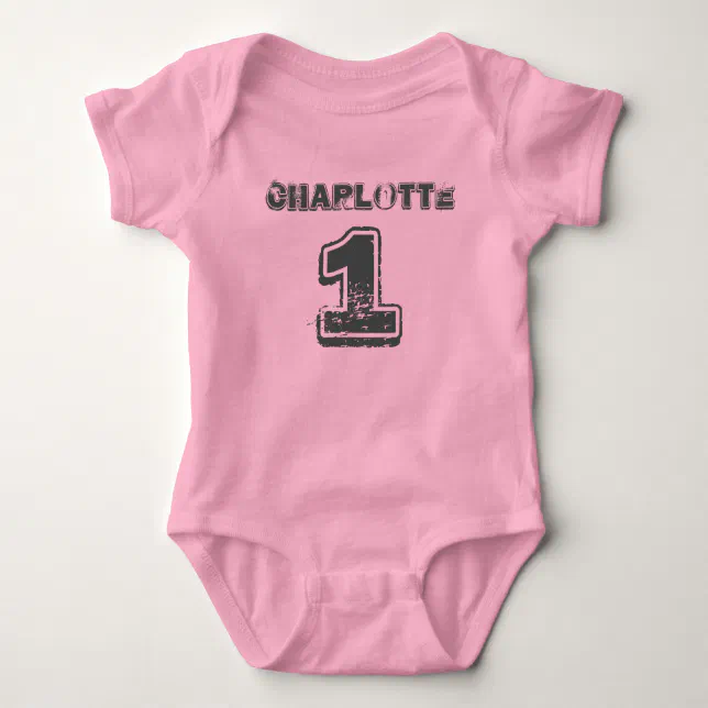 1st Birthday Baby Girl Sport Baby Bodysuit Zazzle
