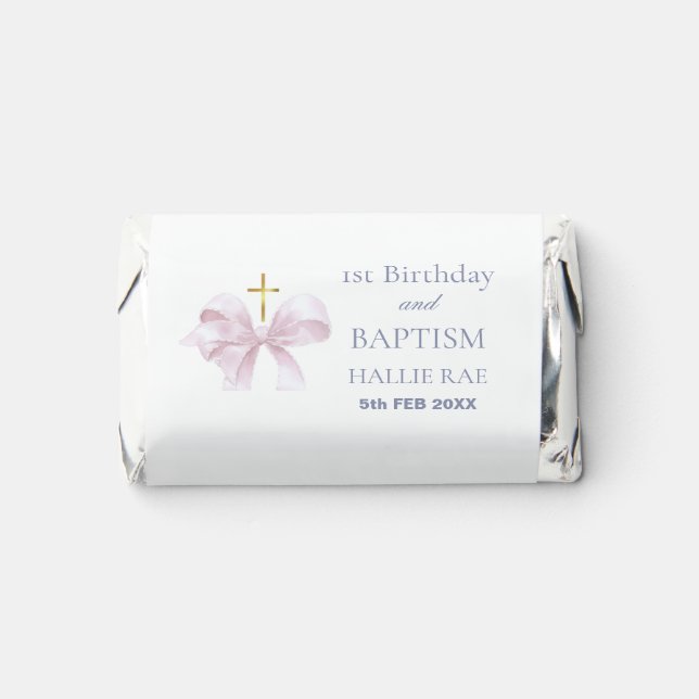 1st Birthday & Baptism Favor Hershey's Miniatures (Front)