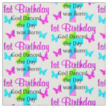 1ST BIRTHDAY BLESSING AND PRAYER FABRIC