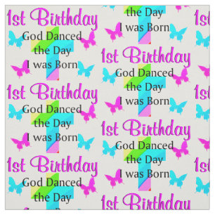 1ST BIRTHDAY BLESSING AND PRAYER FABRIC