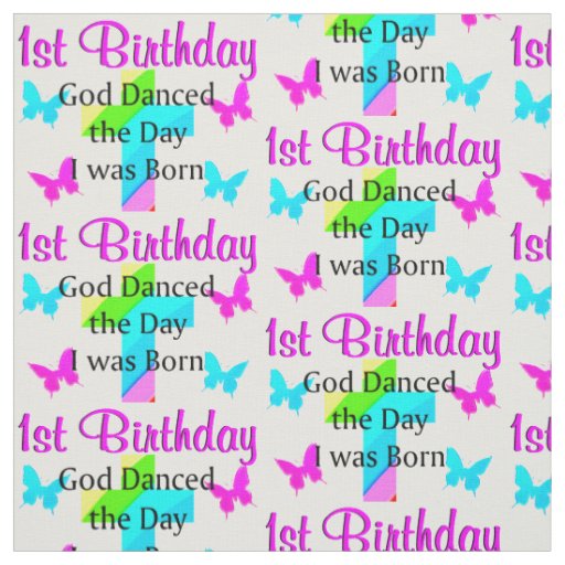 1ST BIRTHDAY BLESSING AND PRAYER FABRIC