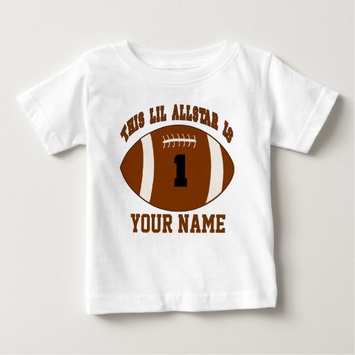 1st Birthday Boy Football Personalized T-shirt | Zazzle