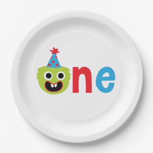 1st Birthday Boy Monster Party Theme  Paper Plates