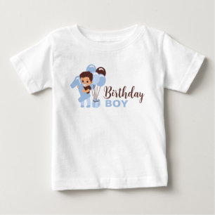 1st Birthday Boy Shirt with Balloons