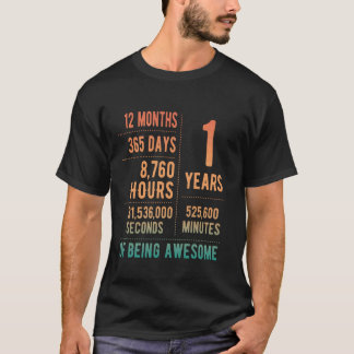1st Birthday Boys & Girls Funny 1 Years Old T-Shirt