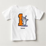 1st Birthday Bunny Custom Baby T-Shirt