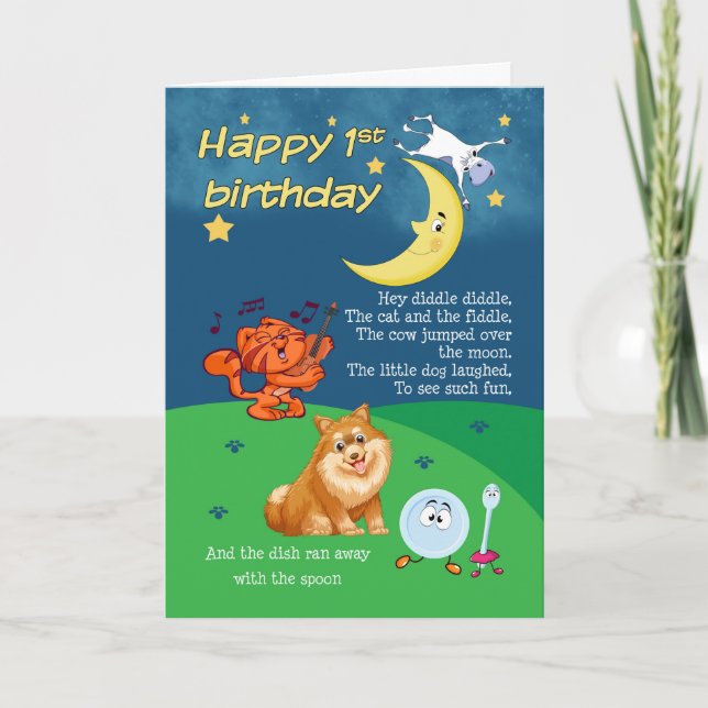 1st Birthday Card, 1st Birthday Card (Front)