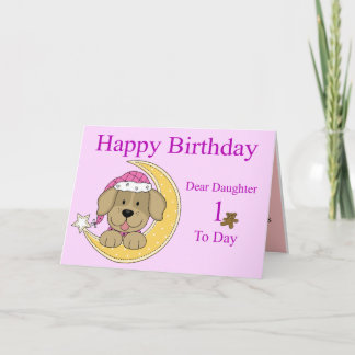 1st Birthday Card for a Daughter