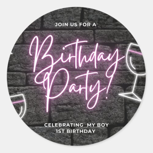 1st Birthday celebration Sticker  Boy baby  