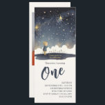 1st Birthday Celestial Stars Watercolor Boy Modern Invitation<br><div class="desc">1st Birthday Celestial Stars Watercolor Boy Modern Kids Custom Photo Printable Instant Download Digital Invitations Invites Evites features a cute watercolor of a little boy looking up at the stars. Add your favorite photo and custom QR code for easy RSVP response and party information on the reverse. Perfect for baby...</div>