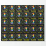 [ Thumbnail: 1st Birthday: Colorful Music Symbols, Rainbow 1 Wrapping Paper ]