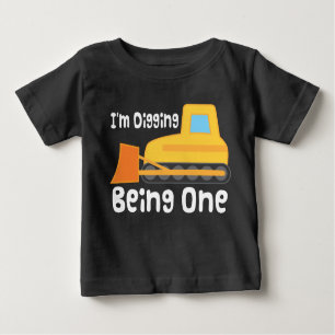 1st Birthday Construction Bulldozer T-shirt