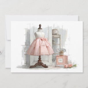 1st Birthday Couture Blush Perfume Theme Invitation