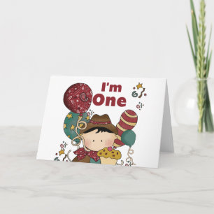 1st Birthday Cowboy Tshirts and Gifts Card