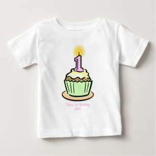 1st Birthday - Cupcake Baby T-Shirt