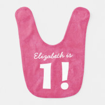1st Birthday Custom Name Pink White for GIRL B40J