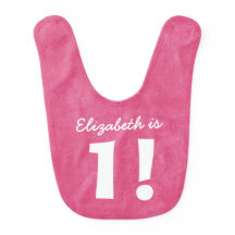 1st Birthday Custom Name Pink White for GIRL B40J