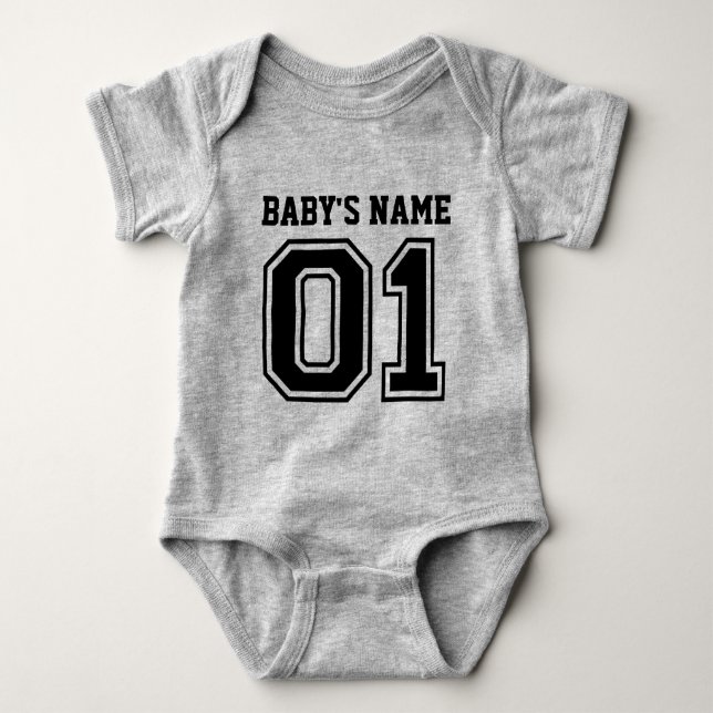 1st Birthday (Customizable Baby's Name) Baby Bodysuit (Front)