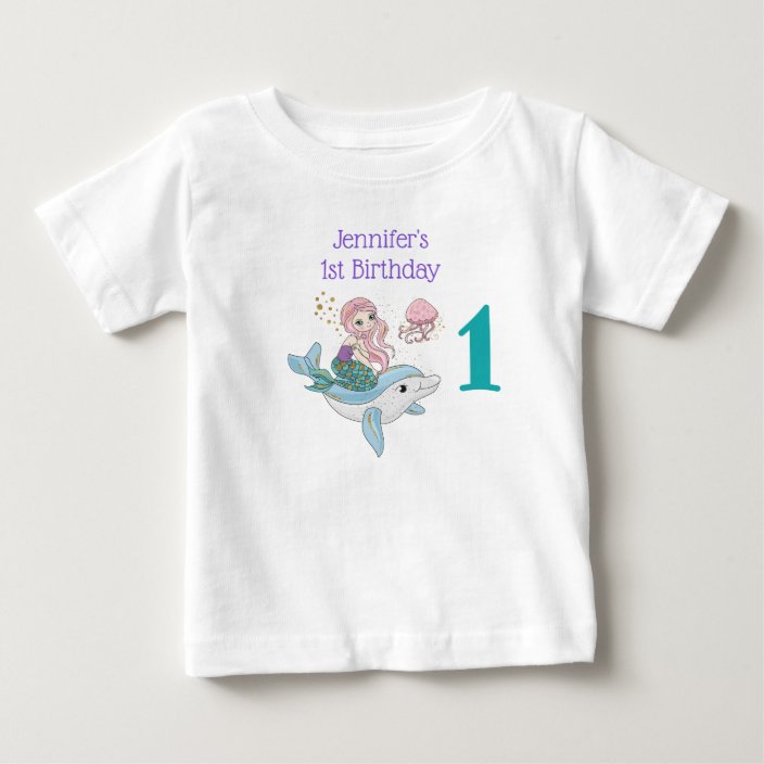 mermaid first birthday shirt