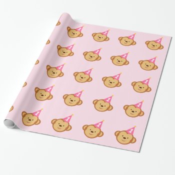 1st Birthday Cute Monkey Wrapping Paper by eventfulcards at Zazzle