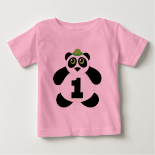 1st Birthday Cute Panda Baby T-Shirt