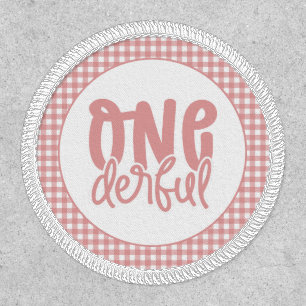 1st Birthday Cute Pastel Pink Onederful Patch