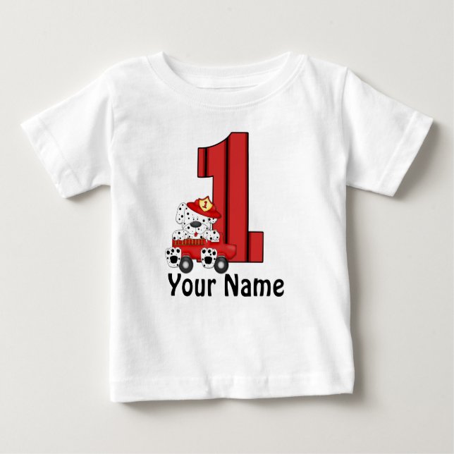 1st Birthday Dalmation Personalized T Shirt (Front)