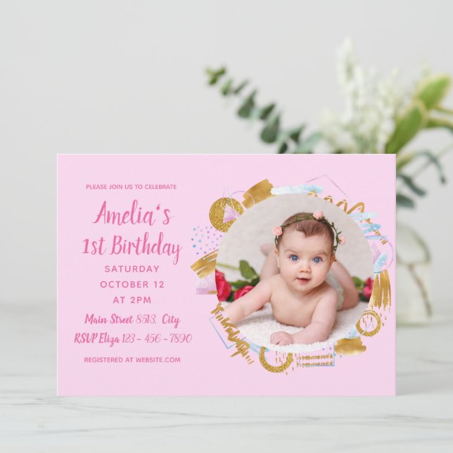 11th Birthday Invitation Rose Gold Birthday Invitations Kids Birthday Invite Editable Template Instant Download Printable Girl 26bi