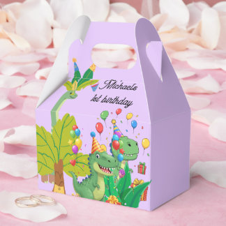 1st Birthday Dinosaur Minimal baby boy Favor Boxes