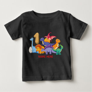 1st Birthday Dinosaur Party Baby T-Shirt