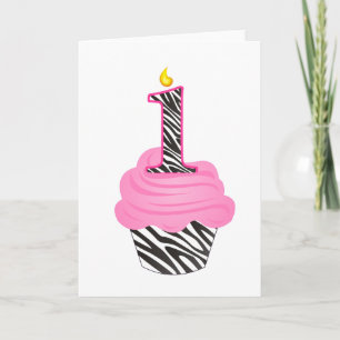 1st Birthday Diva Cupcake Card