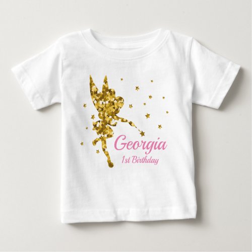 1st Birthday Fairy Baby T_Shirt