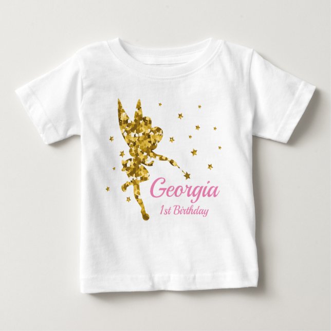 1st Birthday Fairy Baby T-Shirt (Front)