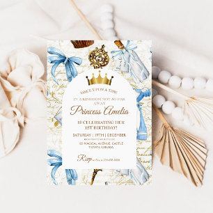 1st Birthday Fairy Tale Princess Girly Birthday  Invitation