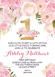 floral birthday invitations zazzle