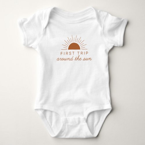 1st Birthday First Trip Around the Sun baby outfit Baby Bodysuit