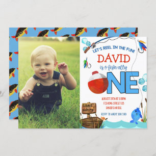 1st Birthday Fishing Themed O-Fish-Ally ONE Invitation