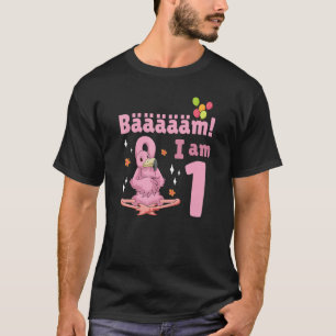 1st Birthday Flamingo 1 Year Old Girl Birthday Gir T-Shirt