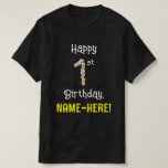 [ Thumbnail: 1st Birthday: Floral Flowers Number “1” + Name T-Shirt ]